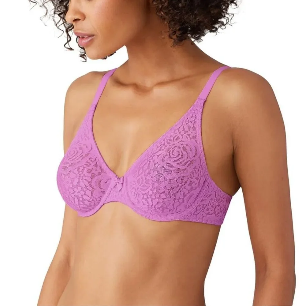 Wacoal NWT Women's Halo Lace Molded Underwire Bra with J-Hook First Bloom 38B